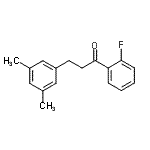 结构式 CAS# 898780-82-0, 3-(3,5-二甲基苯基)-1-(2-氟苯基)-1-丙酮