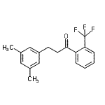 结构式 CAS# 898780-84-2, 3-(3,5-二甲基苯基)-1-[2-(三氟甲基)苯基]-1-丙酮