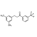 结构式 CAS# 898780-86-4, 3-(3,5-二甲基苯基)-1-[3-(三氟甲基)苯基]-1-丙酮