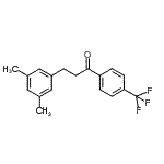 结构式 CAS# 898780-88-6, 3-(3,5-二甲基苯基)-1-[4-(三氟甲基)苯基]-1-丙酮