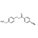 structure of CAS# 898780-91-1, 4-{3-[4-(Methylsulfanyl)phenyl]propanoyl}benzonitrile;4'-cyano-3-(4-thiomethylphenyl)propiophenone