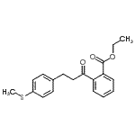 structure of CAS# 898780-93-3, Ethyl 2-{3-[4-(methylsulfanyl)phenyl]propanoyl}benzoate;2'-carboethoxy-3-(4-thiomethylphenyl)propiophenone