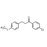 structure of CAS# 898781-12-9, 1-(4-Chlorophenyl)-3-[4-(methylsulfanyl)phenyl]-1-propanone;4'-chloro-3-(4-thiomethylphenyl)propiophenone