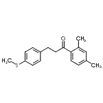 structure of CAS# 898781-24-3, 1-(2,4-Dimethylphenyl)-3-[4-(methylsulfanyl)phenyl]-1-propanone;2',4'-dimethyl-3-(4-thiomethylphenyl)propiophenone