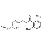 structure of CAS# 898781-30-1, 1-(2,6-Dimethylphenyl)-3-[4-(methylsulfanyl)phenyl]-1-propanone;2',6'-dimethyl-3-(4-thiomethylphenyl)propiophenone