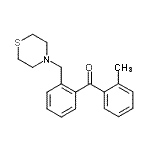structure of CAS# 898781-38-9, (2-Methylphenyl)[2-(4-thiomorpholinylmethyl)phenyl]methanone;2-methyl-2'-thiomorpholinomethyl benzophenone