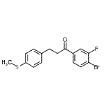 结构式 CAS# 898781-39-0, 1-(4-溴-3-氟苯基)-3-[4-(甲硫基)苯基]-1-丙酮