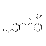 structure of CAS# 898781-53-8, 3-[4-(Methylsulfanyl)phenyl]-1-[2-(trifluoromethyl)phenyl]-1-propanone;3-(4-thiomethylphenyl)-2'-trifluoromethylpropiophenone