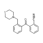 structure of CAS# 898781-54-9, 2-[2-(4-Thiomorpholinylmethyl)benzoyl]benzonitrile;2-cyano-2'-thiomorpholinomethyl benzophenone