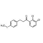structure of CAS# 898781-67-4, 1-(2,3-Dichlorophenyl)-3-[4-(methylsulfanyl)phenyl]-1-propanone;2',3'-dichloro-3-(4-thiomethylphenyl)propiophenone