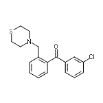 structure of CAS# 898781-74-3, (3-Chlorophenyl)[2-(4-thiomorpholinylmethyl)phenyl]methanone;3'-chloro-2-thiomorpholinomethyl benzophenone