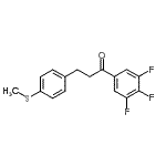 structure of CAS# 898781-83-4, 3-[4-(Methylsulfanyl)phenyl]-1-(3,4,5-trifluorophenyl)-1-propanone;3-(4-thiomethylphenyl)-3',4',5'-trifluoropropiophenone