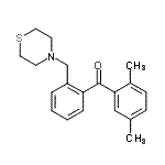 structure of CAS# 898781-86-7, (2,5-Dimethylphenyl)[2-(4-thiomorpholinylmethyl)phenyl]methanone;2,5-dimethyl-2'-thiomorpholinomethyl benzophenone