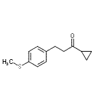 structure of CAS# 898781-87-8, 1-Cyclopropyl-3-[4-(methylsulfanyl)phenyl]-1-propanone;cyclopropyl 2-(4-thiomethylphenyl)ethyl ketone