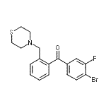 structure of CAS# 898781-94-7, (4-Bromo-3-fluorophenyl)[2-(4-thiomorpholinylmethyl)phenyl]methanone;4-bromo-3-fluoro-2'-thiomorpholinomethyl benzophenone