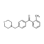 structure of CAS# 898782-22-4, (2-Methylphenyl)[4-(4-thiomorpholinylmethyl)phenyl]methanone;2-methyl-4'-thiomorpholinomethyl benzophenone