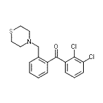 structure of CAS# 898782-26-8, (2,3-Dichlorophenyl)[2-(4-thiomorpholinylmethyl)phenyl]methanone;2,3-dichloro-2'-thiomorpholinomethyl benzophenone