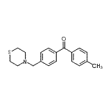 structure of CAS# 898782-28-0, (4-Methylphenyl)[4-(4-thiomorpholinylmethyl)phenyl]methanone;4-methyl-4'-thiomorpholinomethyl benzophenone
