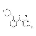 structure of CAS# 898782-29-1, (2,4-Dichlorophenyl)[2-(4-thiomorpholinylmethyl)phenyl]methanone;2,4-dichloro-2'-thiomorpholinomethyl benzophenone