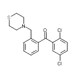 structure of CAS# 898782-32-6, (2,5-Dichlorophenyl)[2-(4-thiomorpholinylmethyl)phenyl]methanone;2,5-dichloro-2'-thiomorpholinomethyl benzophenone