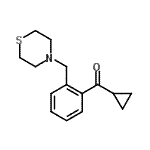 结构式 CAS# 898782-52-0, 环丙基[2-(4-硫代吗啉基甲基)苯基]甲酮