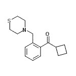 结构式 CAS# 898782-54-2, 环丁基[2-(4-硫代吗啉基甲基)苯基]甲酮