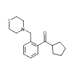 结构式 CAS# 898782-56-4, 环戊基[2-(4-硫代吗啉基甲基)苯基]甲酮