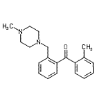 structure of CAS# 898782-70-2, (2-Methylphenyl){2-[(4-methyl-1-piperazinyl)methyl]phenyl}methanone;2-methyl-2'-(4-methylpiperazinomethyl) benzophenone