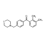 structure of CAS# 898782-71-3, (2,3-Dimethylphenyl)[4-(4-thiomorpholinylmethyl)phenyl]methanone;2,3-dimethyl-4'-thiomorpholinomethyl benzophenone