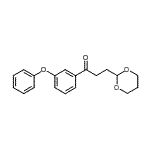 结构式 CAS# 898782-88-2, 3-(1,3-二恶烷-2-基)-1-(3-苯氧基苯基)-1-丙酮