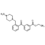 structure of CAS# 898782-92-8, Ethyl 3-{2-[(4-methyl-1-piperazinyl)methyl]benzoyl}benzoate;3'-carboethoxy-2-(4-methylpiperazinomethyl) benzophenone