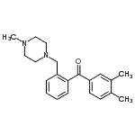 structure of CAS# 898783-21-6, (3,4-Dimethylphenyl){2-[(4-methyl-1-piperazinyl)methyl]phenyl}methanone;3,4-dimethyl-2'-(4-methylpiperazinomethyl) benzophenone
