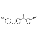 structure of CAS# 898783-50-1, 3-{4-[(4-Methyl-1-piperazinyl)methyl]benzoyl}benzonitrile;3-cyano-4'-(4-methylpiperazinomethyl) benzophenone