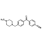 structure of CAS# 898783-51-2, 4-{4-[(4-Methyl-1-piperazinyl)methyl]benzoyl}benzonitrile;4-cyano-4'-(4-methylpiperazinomethyl) benzophenone