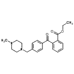 structure of CAS# 898783-52-3, Ethyl 2-{4-[(4-methyl-1-piperazinyl)methyl]benzoyl}benzoate;2-Carboethoxy-4'-(4-methylpiperazinomethyl) benzophenone