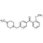 structure of CAS# 898783-55-6, {4-[(4-Methyl-1-piperazinyl)methyl]phenyl}[2-(methylsulfanyl)phenyl]methanone;4'-(4-methylpiperazinomethyl)-2-thiomethylbenzophenone