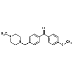 structure of CAS# 898783-56-7, {4-[(4-Methyl-1-piperazinyl)methyl]phenyl}[4-(methylsulfanyl)phenyl]methanone;4-(4-methylpiperazinomethyl)-4'-thiomethylbenzophenone