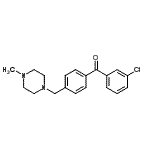 structure of CAS# 898783-61-4, (3-Chlorophenyl){4-[(4-methyl-1-piperazinyl)methyl]phenyl}methanone;3-chloro-4'-(4-methylpiperazinomethyl) benzophenone