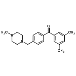 structure of CAS# 898783-79-4, (3,5-Dimethylphenyl){4-[(4-methyl-1-piperazinyl)methyl]phenyl}methanone;3,5-dimethyl-4'-(4-methylpiperazinomethyl) benzophenone