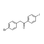 结构式 CAS# 898783-98-7, 2-(4-溴苯基)-1-(4-碘苯基)乙酮