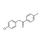 structure of CAS# 898784-08-2, 2-(4-Chlorophenyl)-1-(4-iodophenyl)ethanone;2-(4-chlorophenyl)-4'-iodoacetophenone