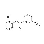 结构式 CAS# 898784-10-6, 3-[(2-溴苯基)乙酰基]苯甲腈