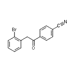 结构式 CAS# 898784-11-7, 4-[(2-溴苯基)乙酰基]苯甲腈