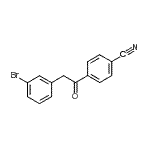 structure of CAS# 898784-13-9, 4-[(3-Bromophenyl)acetyl]benzonitrile;2-(3-bromophenyl)-4'-cyanoacetophenone
