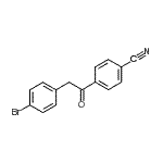 structure of CAS# 898784-15-1, 4-[(4-Bromophenyl)acetyl]benzonitrile;2-(4-bromophenyl)-4'-cyanoacetophenone
