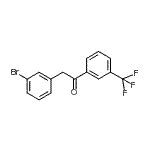 结构式 CAS# 898784-20-8, 2-(3-溴苯基)-1-[3-(三氟甲基)苯基]乙酮