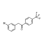 结构式 CAS# 898784-21-9, 2-(3-溴苯基)-1-[4-(三氟甲基)苯基]乙酮