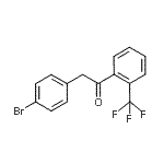 结构式 CAS# 898784-23-1, 2-(4-溴苯基)-1-[2-(三氟甲基)苯基]乙酮