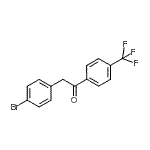 结构式 CAS# 898784-27-5, 2-(4-溴苯基)-1-[4-(三氟甲基)苯基]乙酮
