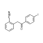 结构式 CAS# 898784-33-3, 2-[2-(4-碘苯基)-2-氧代乙基]苯甲腈